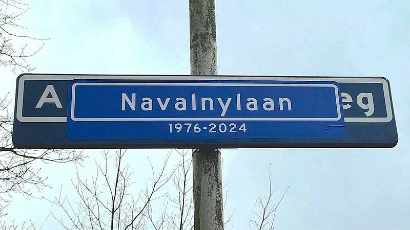 Programmamaker Max Terpstra heeft de Andries Bickerweg al 'omgedoopt' tot Navalnylaan