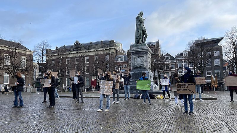 Actie op het Plein in Den Haag