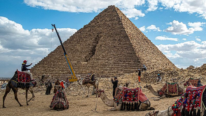 Egypte is begonnen aan de restauratie van de piramide van Menkaoera