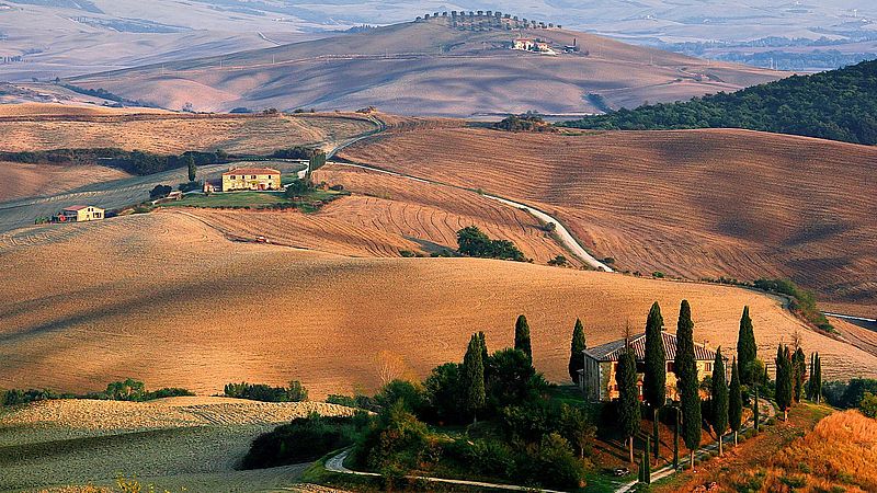 De typische landschappen van Toscane