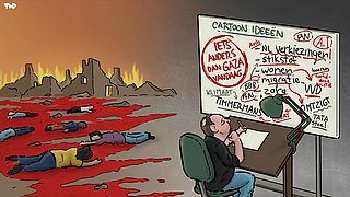 'Mijn stelregel: nooit de davidster': cartoonisten over wat ze wel en niet over oorlog Hamas en Israël tekenen