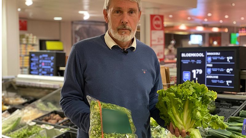 Supermarkteigenaar Bart Groesz voert actie voor 0 procent btw op groente en fruit.