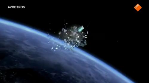 Ruimteschroot een gevaar voor satellieten