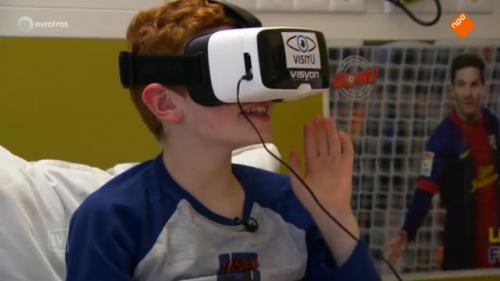 Kind in ziekenhuis thuis met virtual reality
