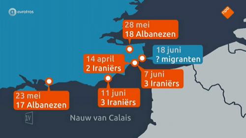 Migranten wagen hun leven in bootjes op het Kanaal